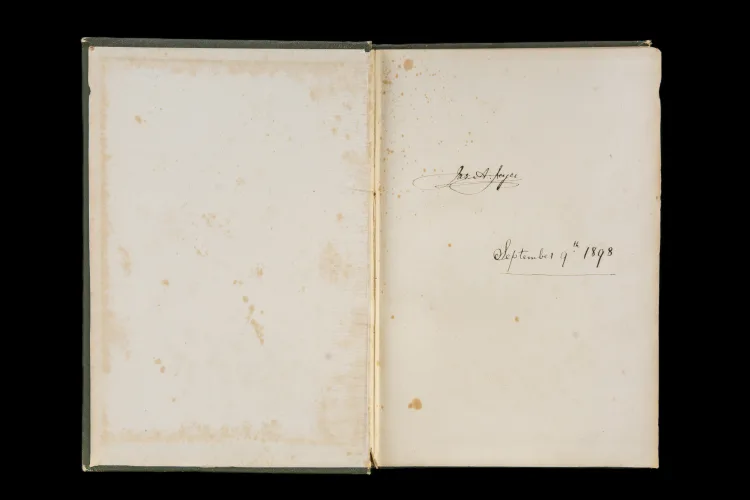 Mornings in Florence by John Ruskin 1894, inscribed by James Joyce 1898