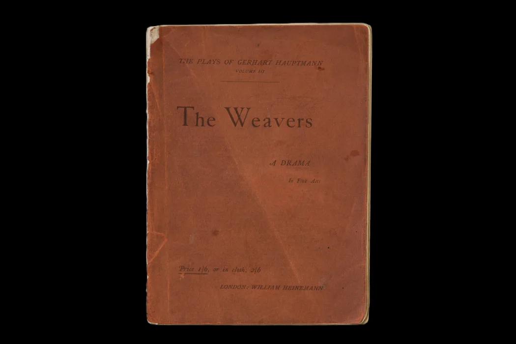 The Weavers by Gerhart Hauptmann 1899, inscribed by James Joyce 1900