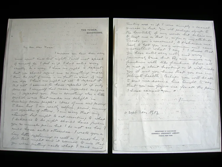 Copy of 10 September 1904 letter from James Joyce to Nora Barnacle