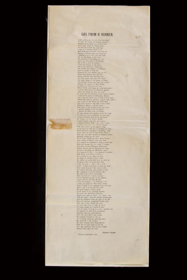 Gas From A Burner by James Joyce 1912