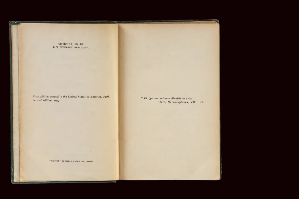A Portrait of the Artist as a Young Man by James Joyce, first UK edition 1917
