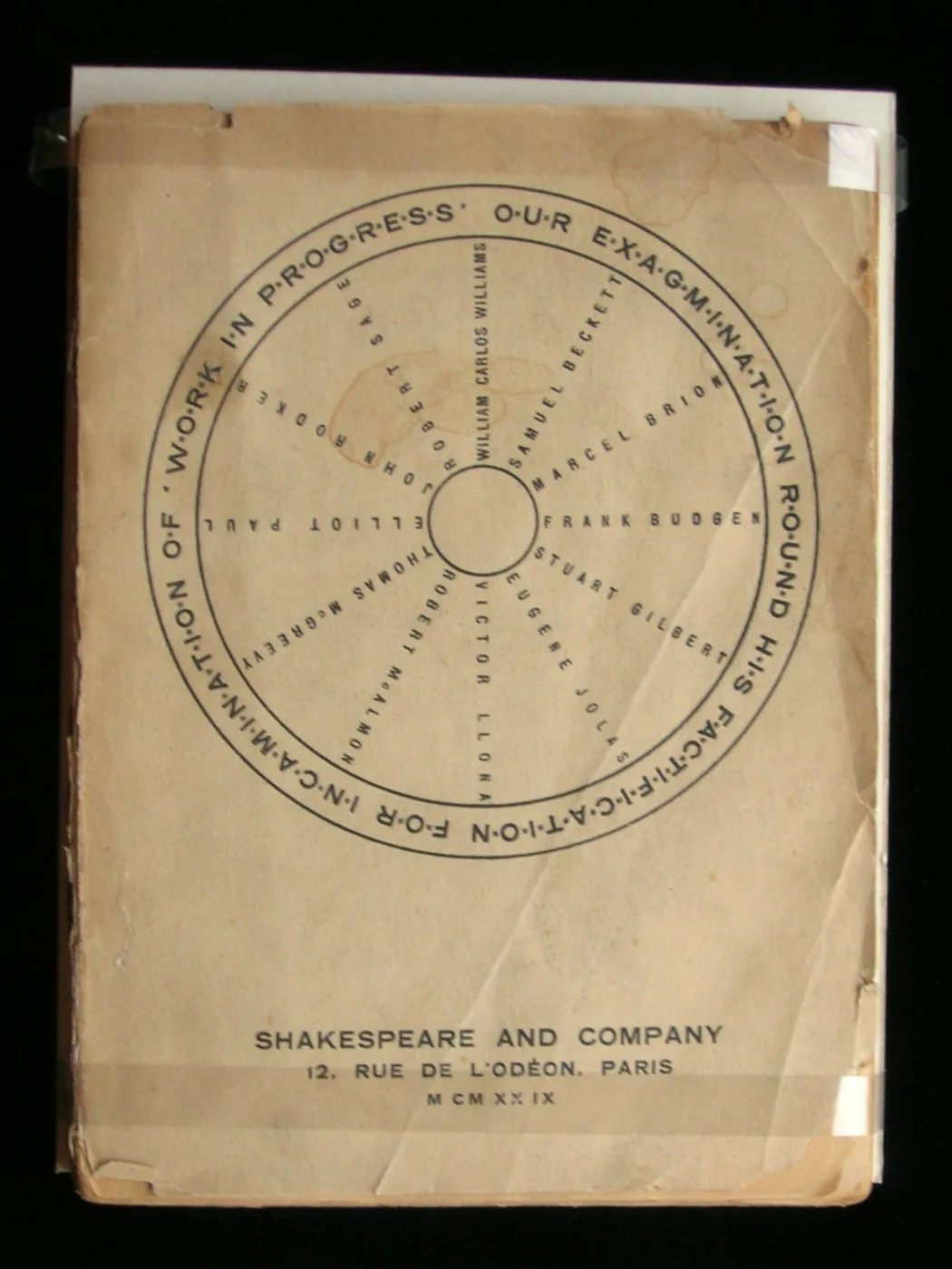 Our Exagmination Round his Factification for Incamination of Work in Progress by Samuel Beckett et al, first edition, Shakespeare and Company 1929