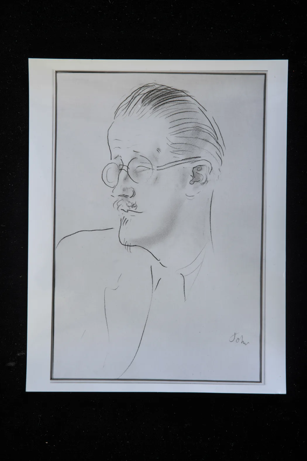 Copy of drawing of James Joyce, said to be a self-portrait