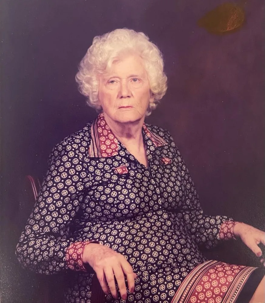 Colour photo portrait of Lucia Joyce, 1979