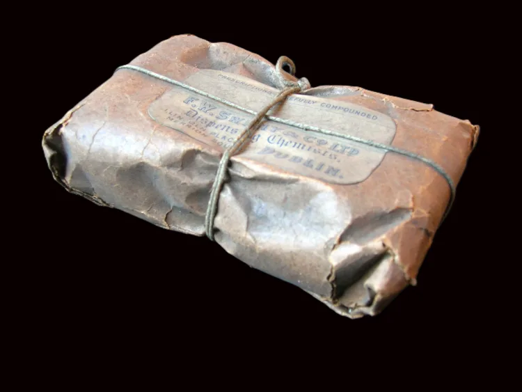 Package with F.W.Sweny printed label