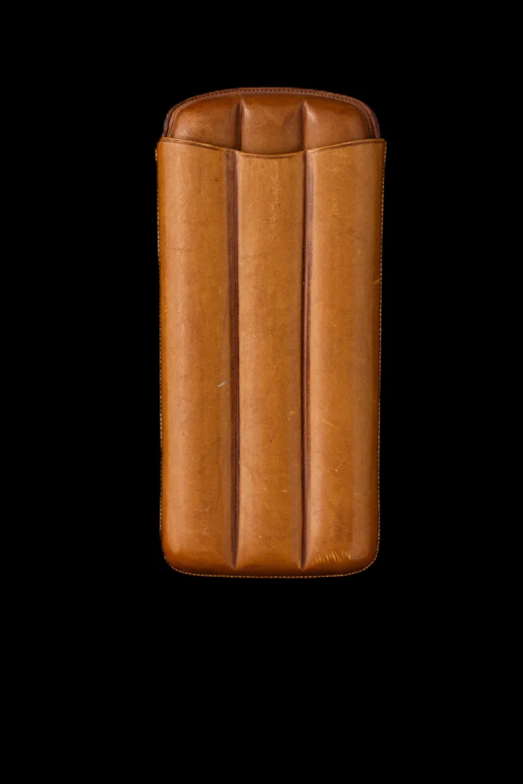 Leather cigar case owned by James Joyce
