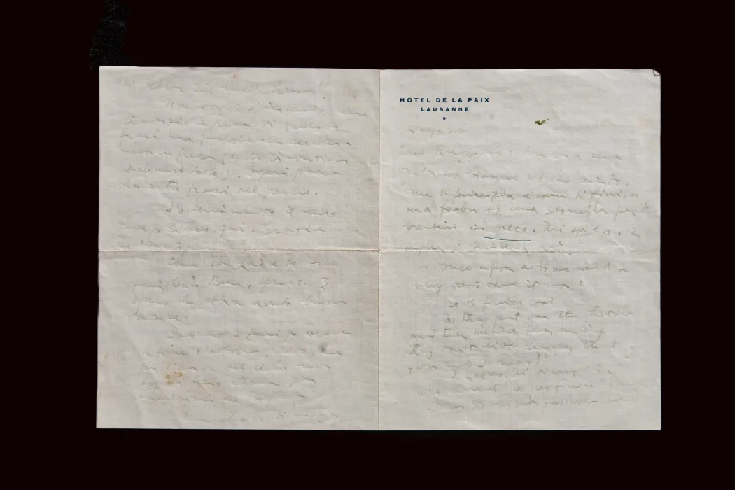 Original MS letter from James Joyce to Paul Ruggiero, 4 September 1938
