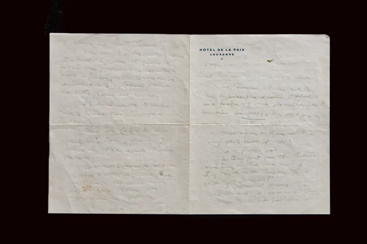 Original MS letter from James Joyce to Paul Ruggiero, 4 September 1938