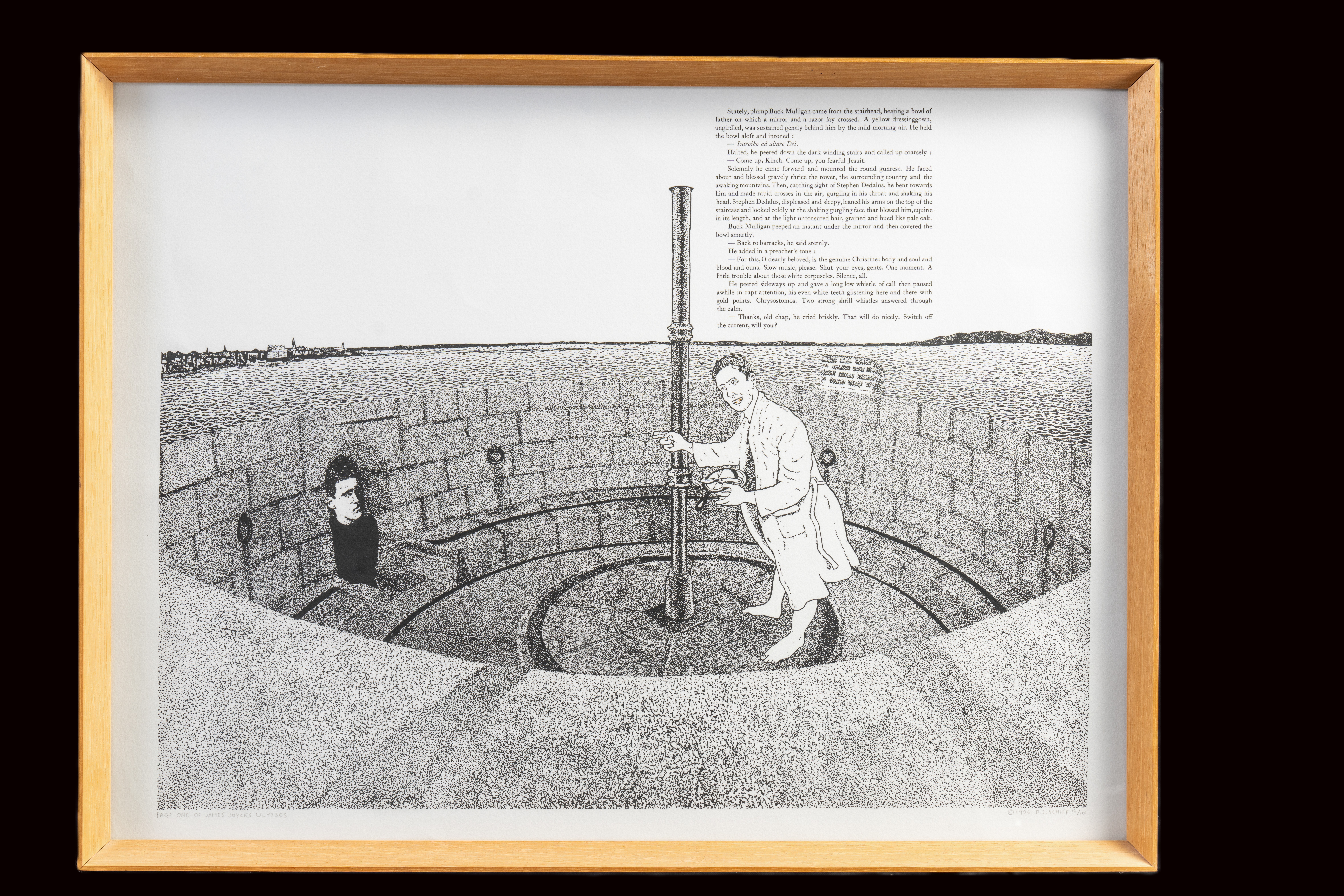 The first page of James Joyce's Ulysses by Daniel Schiff, 1986 (No 16/100)