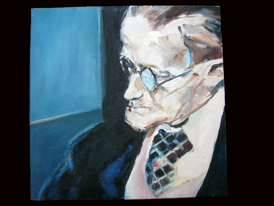 Portrait of James Joyce by Gabriel Schmitz 1992