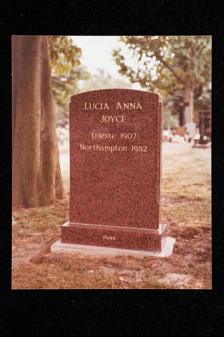 Colour photo of Lucia Joyce's grave