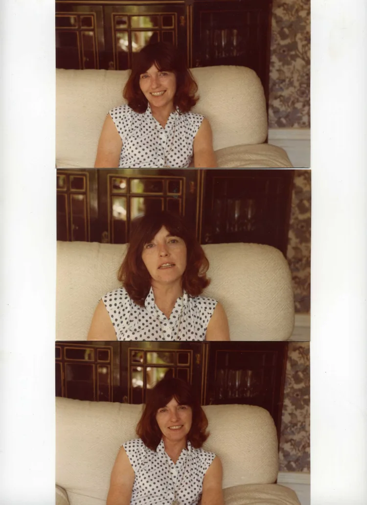 6 colour photos by Imogen Hutton of Patricia Barnacle Hutton