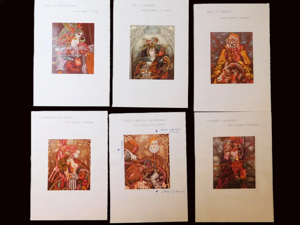 10 colour prints of works by Grazia Lodeserto