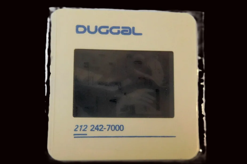 Colour transparency of James Joyce poster by Diana Graham