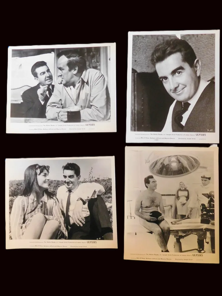 5 photos, stills from Joseph Strick's film Ulysses 1967