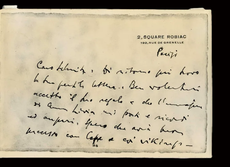 3 photos of letters from James Joyce to Ettore Schmitz