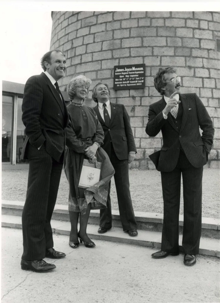 9 photos of launch of James Joyce centenary issue of Ireland of the Welcomes at the Joyce Tower, May 1982