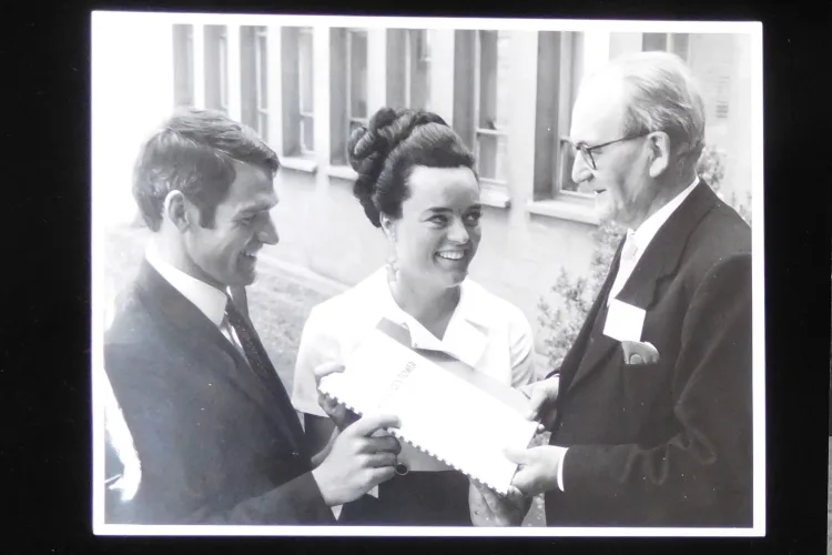 2 photos of launch of James Joyce's Tower booklet 1969