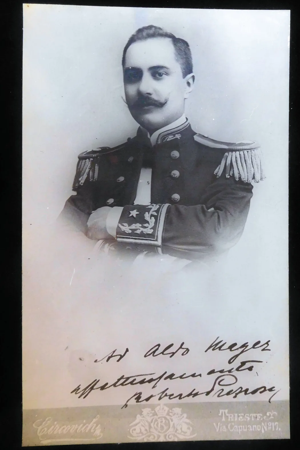 14 large photos of Joyce correspondence, Triestine friends and residences