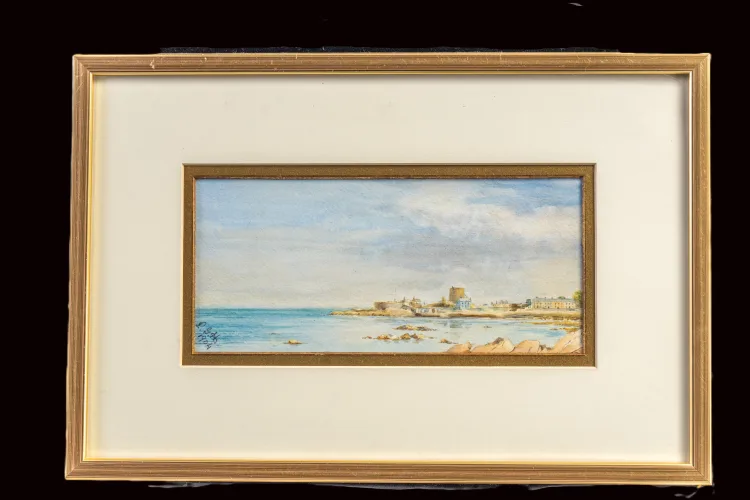Painting of Sandycove Point by LGH 1904