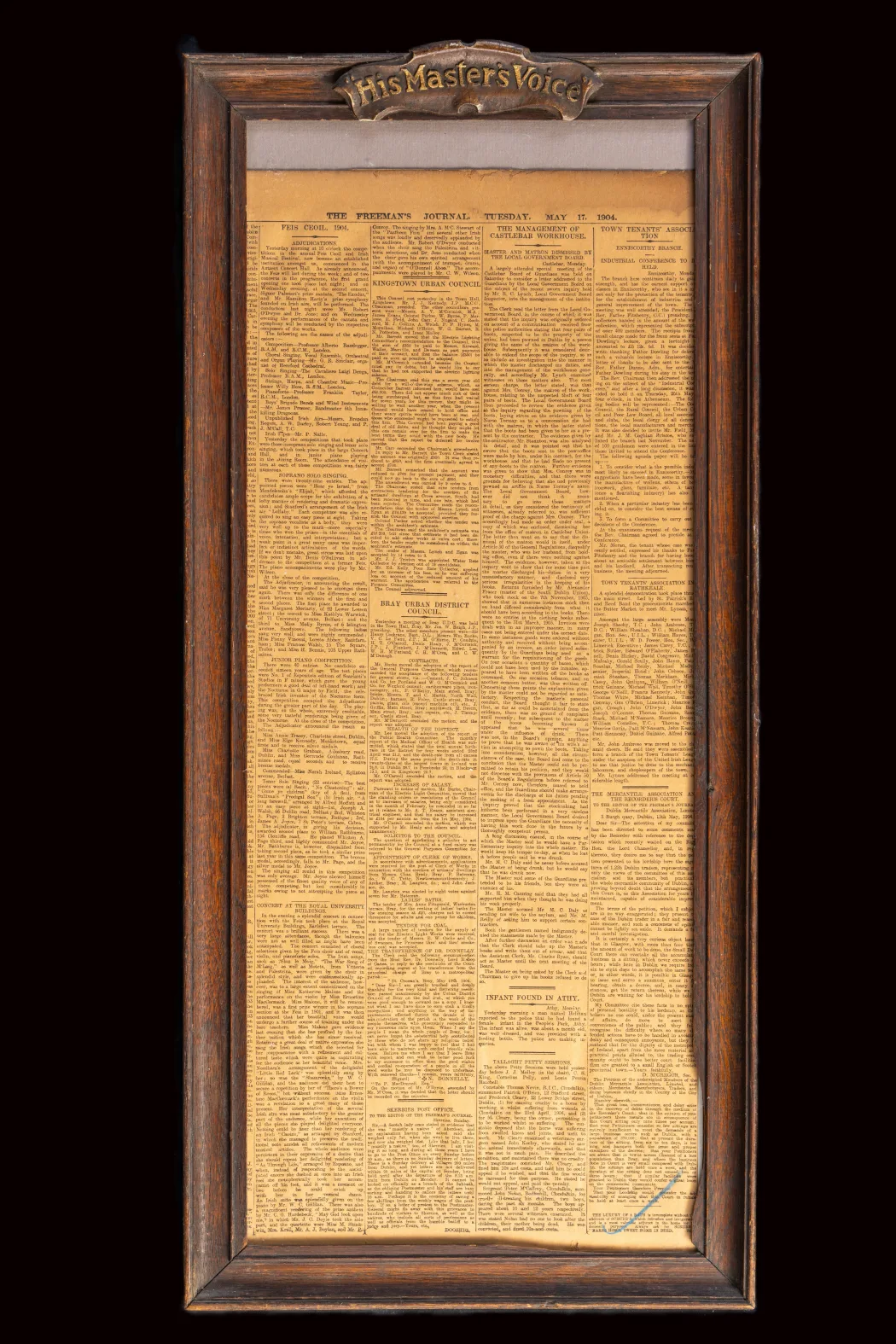 The Freeman's Journal 17 May 1904, in frame