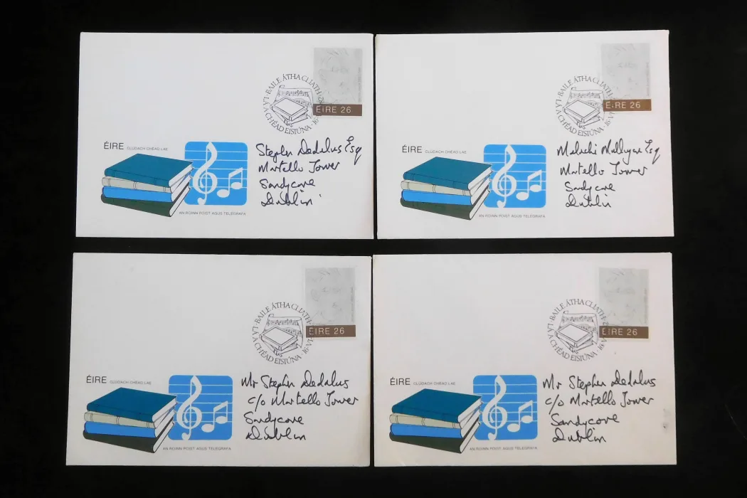 4 First Day Covers of Joyce Centenary stamp 1982